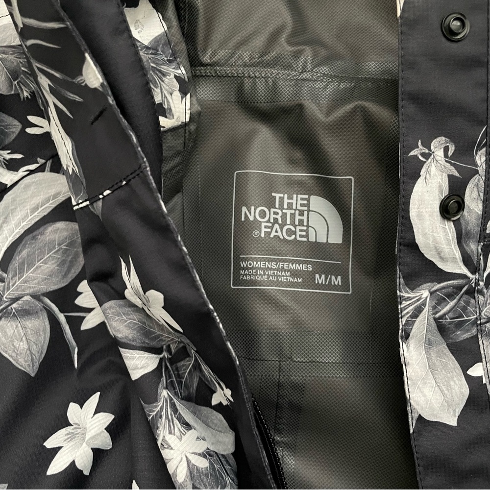 The North Face Black and White Floral Windbreaker